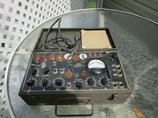 U.  S.  Army Vintage Signal Corps I - 177b Tube Tester With Instructions