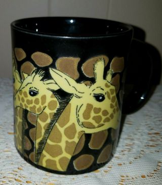 Otagiri Japan Coffee Mug Cup Stoneware Brown Speckled Giraffe Vintage