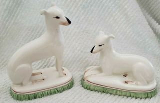 Italian Greyhound White Porcelain Dog Figurine Vintage Rare
