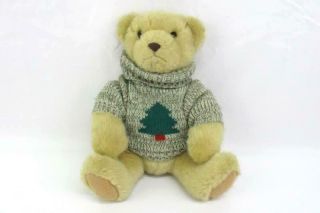 12 " Golden Brown Hallmark Christmas Sweater Teddy Bear Plush Toy