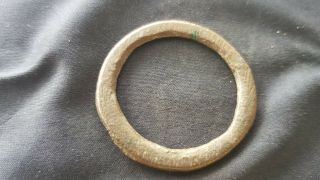 Ultra Rare Celtic Large Bronze Money Ring.  A Must.  L136i