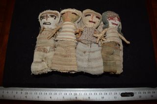 Pre Columbian Peruvian Incan Textile Dolls W/ Suspension