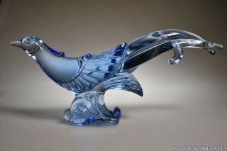 C.  1940s Chinese Pheasant By Paden City Glass Copen Blue Figurine