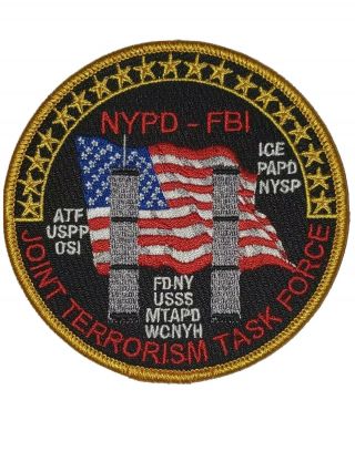 York State Fbi Nypd Nyfo Jttf City Police Patch Ice Papd Usss Nysp Fdny 9/11