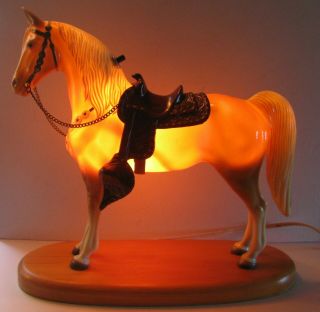 Unique Vintage Roy Rogers Trigger Palomino Horse Night Light Lamp