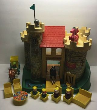 Good Complete Vintage Fisher Price Little People Play Family Castle 993