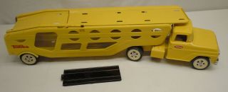 Vintage Tonka Pressed Steel Yellow Car Carrier Transporter 40 1961