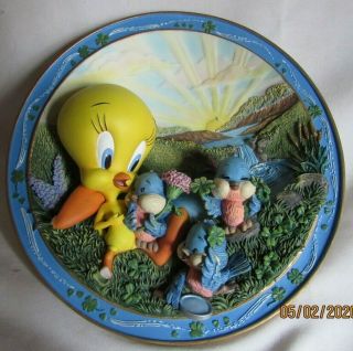 1999 Looney Tunes Tweety Bird Plate Wishes Oh So Tweet