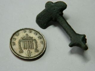 Roman Romano British Military Bronze Axe Head Plate Brooch Detecting Detector