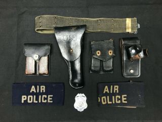 Vintage Military Police,  1911 Holster,  Magazines,  Pouches,  Nightstick Holder