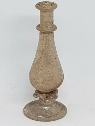 Fantastic Extremely Rare Ancient Roman Glass Vase Bottle 14,  6 Gr 90 Mm