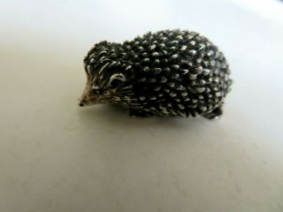 Fine Solid Sterling Silver English Hallmarked London Figure Of A Hedgehog 49.  7g