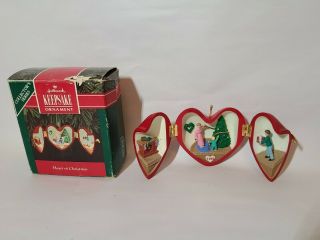 Hallmark Heart Of Christmas 3 Keepsake Ornament 1992 Heart Opens