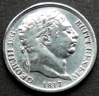 George Iii Silver Six Pence - 1817 - Very Fine