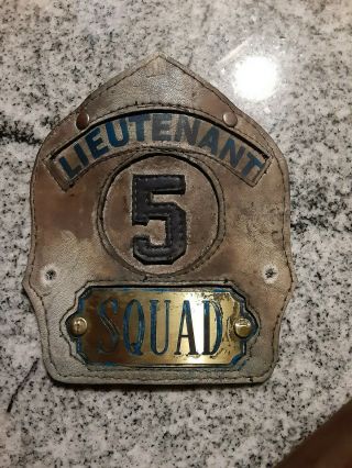 Chicago Fire Department Squad 5 W/plate Firefighter Helmet Front