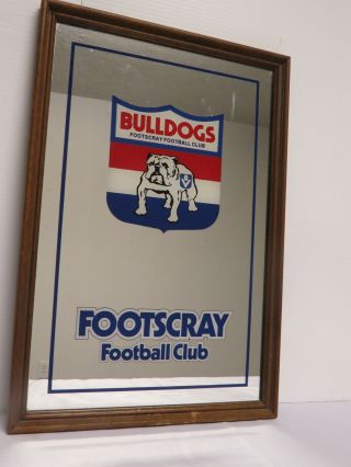 Vintage Rugby Themed Bar Mirror - Footscary Football Club (afl) - From Australia