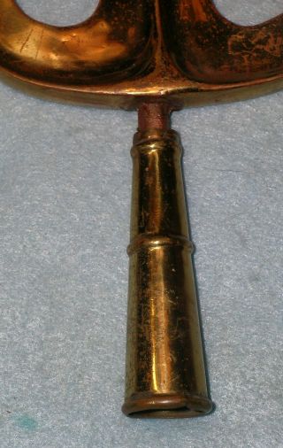 Vintage Brass MASONIC TRIDENT Pole Topper 6.  25” x 11.  5” MC Lilley 3