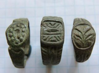 Ancient Bronze Rings Middle Ages