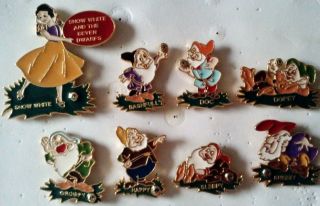 Lions Club Pins - Snow White And The 7 Dwarfs (8 Pins)