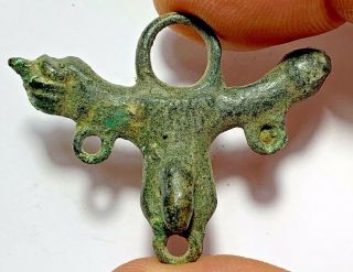 A Perfect Ancient Roman Bronze Fertility Symbol Phallus Ca 200 - 300 Ad 48x37mm
