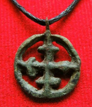 Ancient Bronze Small Viking Pendant 10 - 12 Century