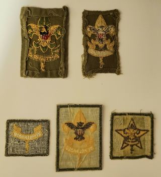 5 Vintage BSA Boy Scout Rank Patches 2