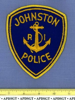 Johnston (old Vintage) Rhode Island Sheriff Police Patch Ship Anchor Mesh Back
