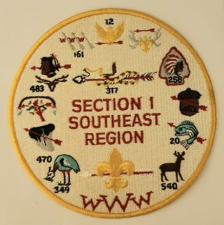 Section 1 Southeast Region Back Patch Order Of The Arrow Bsa