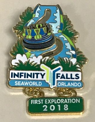 Seaworld Orlando Infinity Falls Opening Pin— Seaworld Busch Gardens Pin Trading
