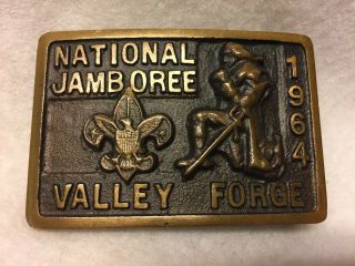 (ae2) Boy Scouts - Max Silber Heavy Belt Buckle - 1964 National Jamboree