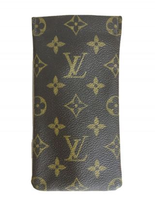 Vintage Louis Vuitton Monogram Glasses Case 3.  5 By 6.  5 Inch