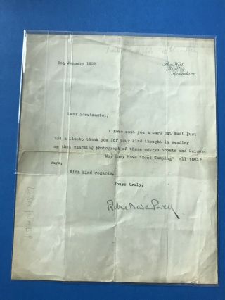 Vintage Scouting Memorial - Boy Scout Official Document By Robert Baden Powell
