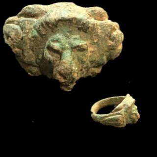 Ancient Roman Bronze Lion Ring - 200 - 400 Ad (11)