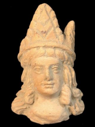 Large Ancient Roman Terracotta Bust 1st Century A.  D.  (2)