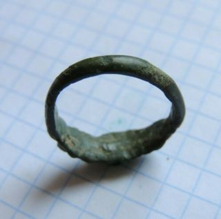 Ancient Bronze Ring Viking Handshake 3
