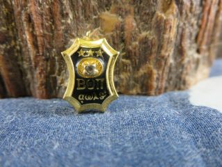 Beta Theta Pi Pin - 10k Yellow Gold Diamond Bott Greek Fraternity Pin Rp13