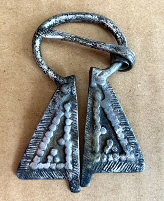 Silver Sulgama,  Fibula,  Jewelry Of Finno - Ugric Tribes,  15 - 17 Centuries,