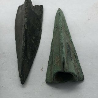 5 Authentic Ancient Roman Or Greek Arrow Heads Spear Point Artifact Europe Old 1 2