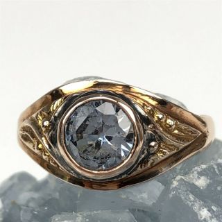 Vintage Art Deco 14k Gold 1.  25 Ct Blue Zircon Gemstone Ring Size 7.  75 Bpb Nr