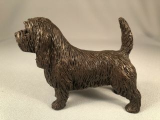 Tony Acevedo Cold Cast Bronze Petit Basset Griffon Vendeen Dog Figurine 1