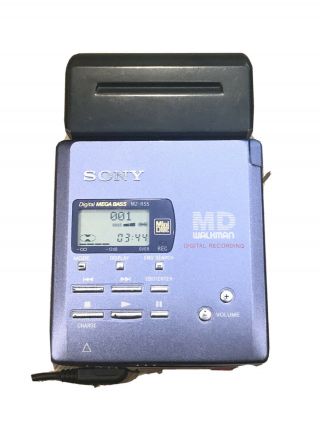 Euc Vtg Sony Mz - R55 Portable Minidisc Recorder W/oem Headphones Tested/works
