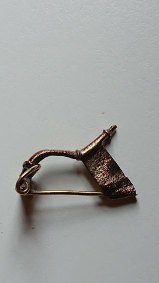 Ancient Roman Bronze Knee Fibula Brooch 100_300 Ad