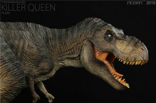 Rebor 1/35 Tyrannosaurus Rex T - Rex Killer Queen Dinosaur Model Brown Collector