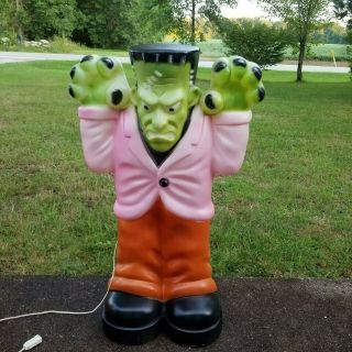 Empire Vintage Blow Mold Large Frankenstein Monster Halloween Lighted Yard Decor