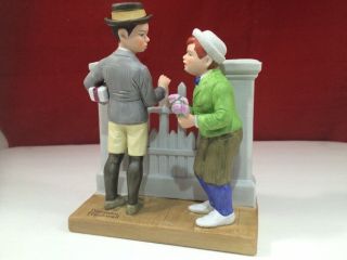 The 12 Norman Rockwell Porcelain Figurines The Danbury " The Rivals " 1980