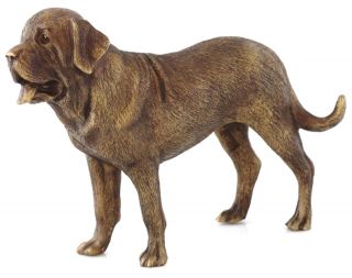 Spanish Mastiff Bronze Dog Statue Animal Figurine Russian Art Sculpture 6 5/16 "