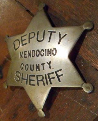 Obsolete Deputy Mendocino County Sheriff By L.  A.  Stamp & Staty Co.