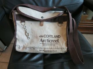 Vintage Cortland Arcticreel Canvas Fishing Creel Bag & Shoulder Strap