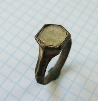 Ancient bronze ring seal of the Middle Ages 2