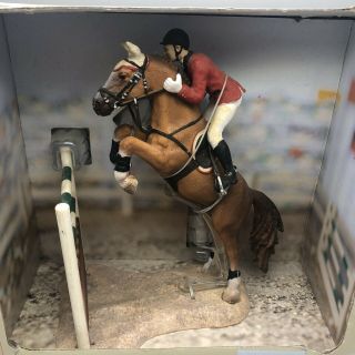 SCHLEICH Horse Show Jumping Set With Rider 42026 Retired 2